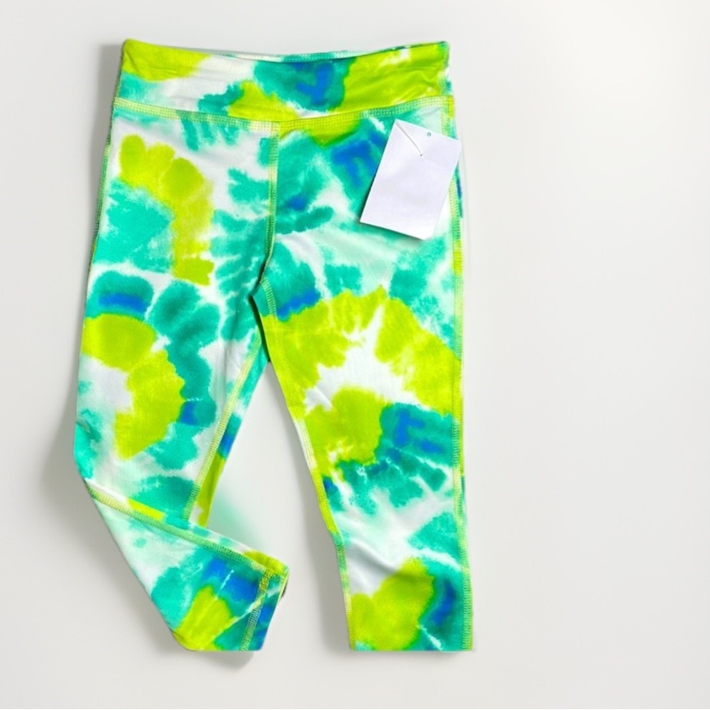 Ideology Green and Yellow Tie-Dye Leggings